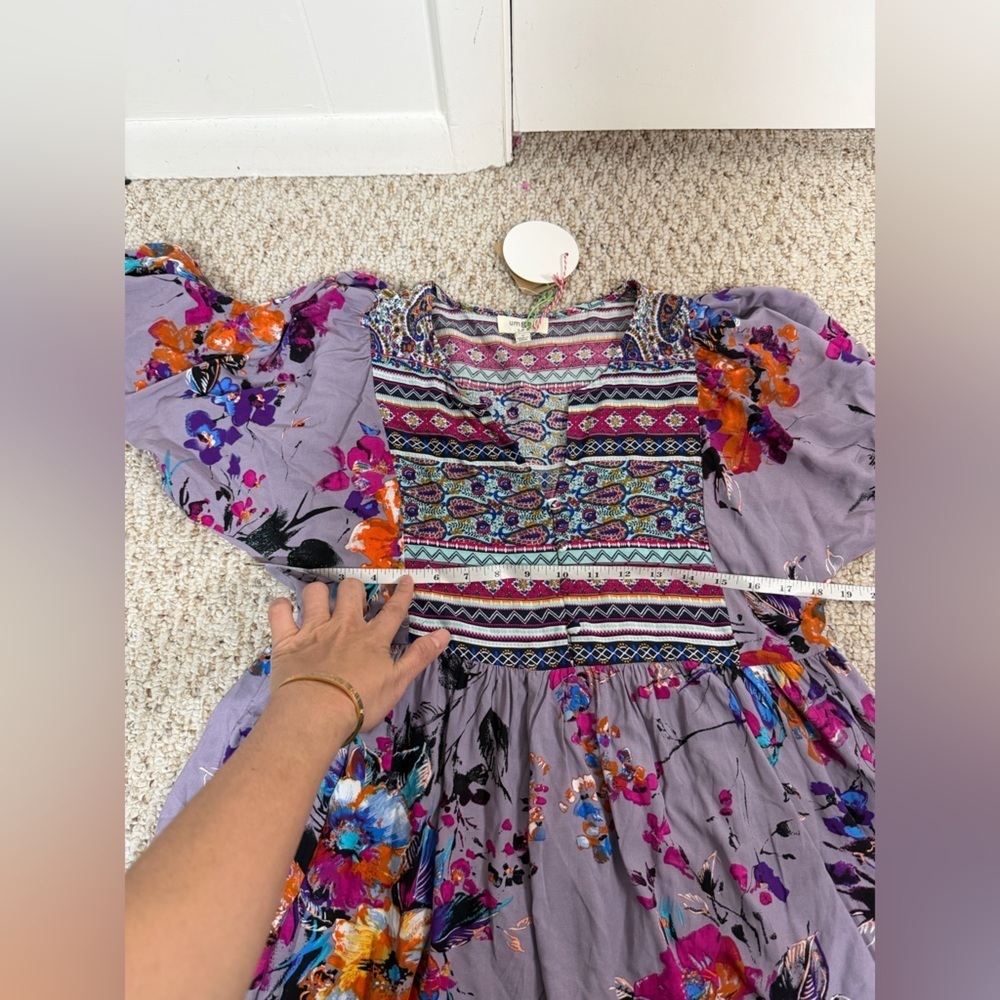 Umgee Multicolor Geometric Pattern mini dress size S new with tag - Picture 8 of 8